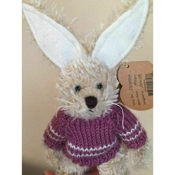 1997 Heartfelt Bunny Rabbit by Julia Shi Collectibles Stuffed Animal Plush Toy - Picture 11 of 11